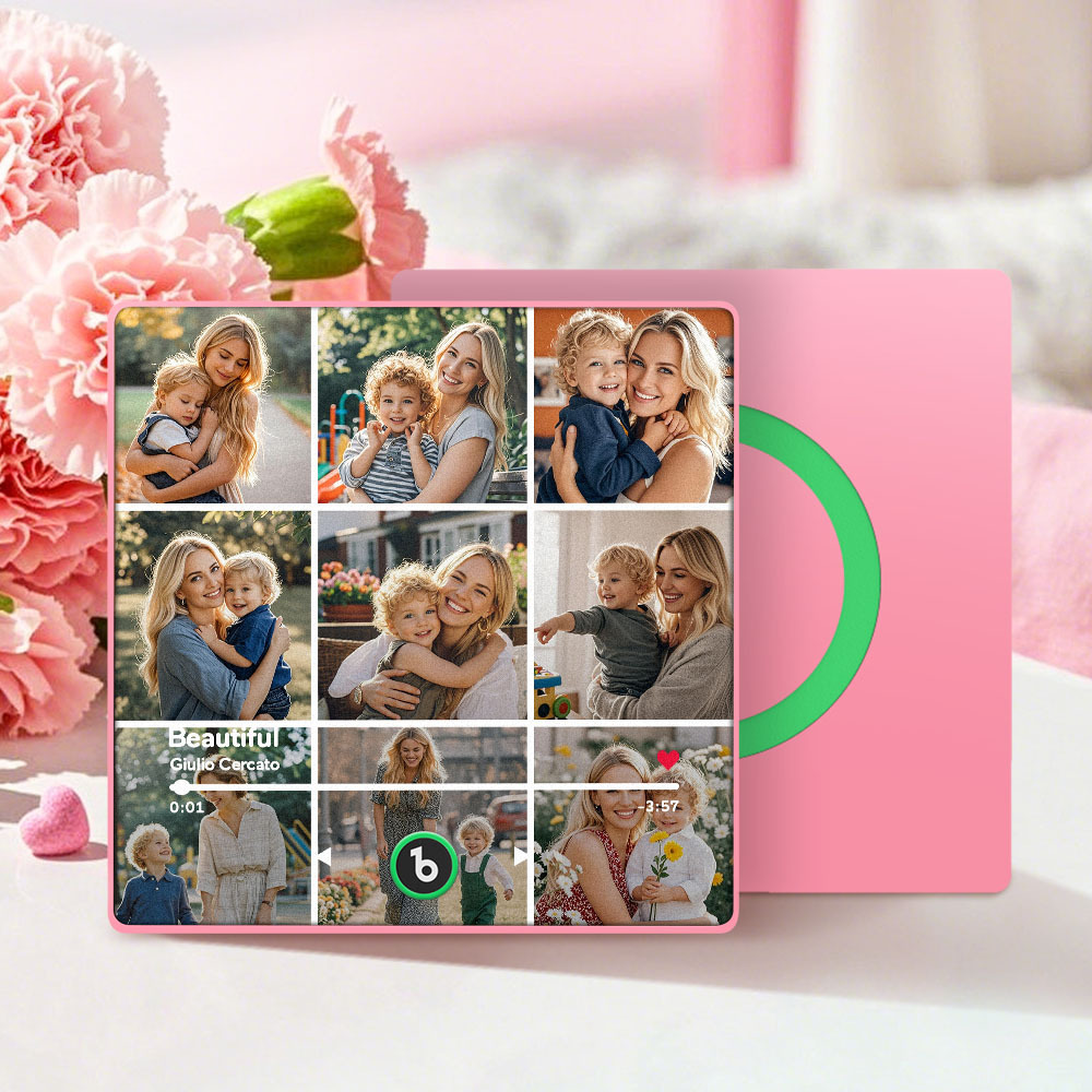 Custom Fridge Beats Music Fridge Magnet Mother's Day Gifts for Mum Up to 9 Photos - Fridgebeatsca