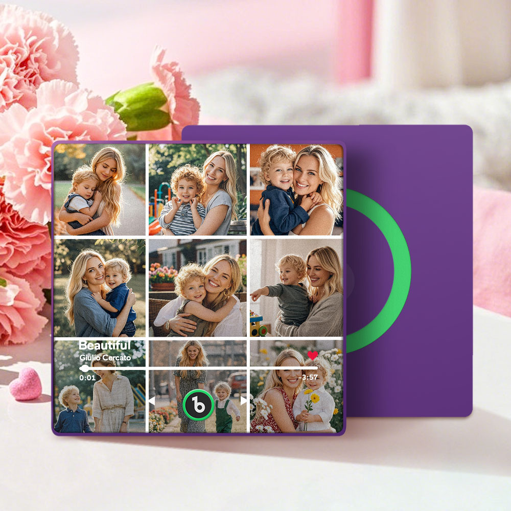 Custom Fridge Beats Music Fridge Magnet Mother's Day Gifts for Mum Up to 9 Photos - Fridgebeatsca