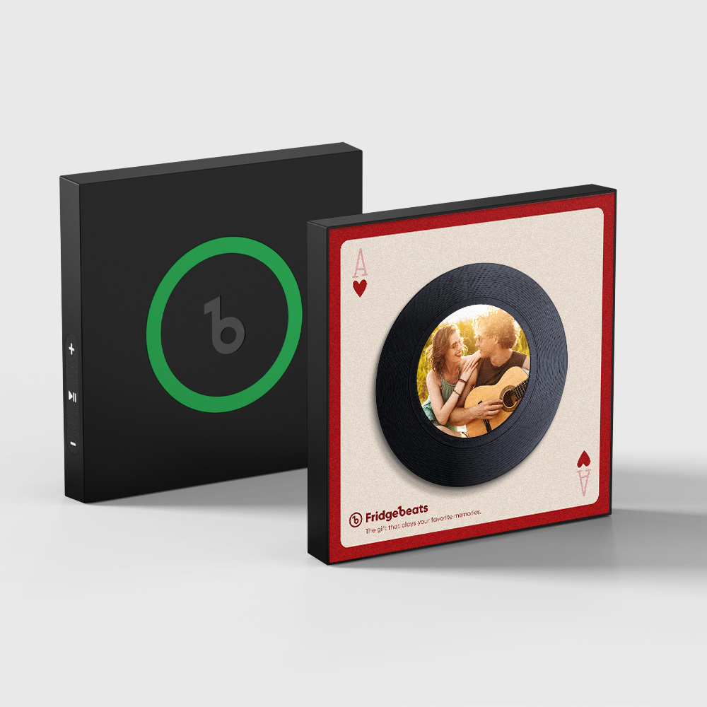 Custom Music Fridge Magnet Can Customize 1-6 Songs and Photos Vinyl Records to Preserve Beautiful Memories Valentine's Day Gifts - Fridgebeatsca