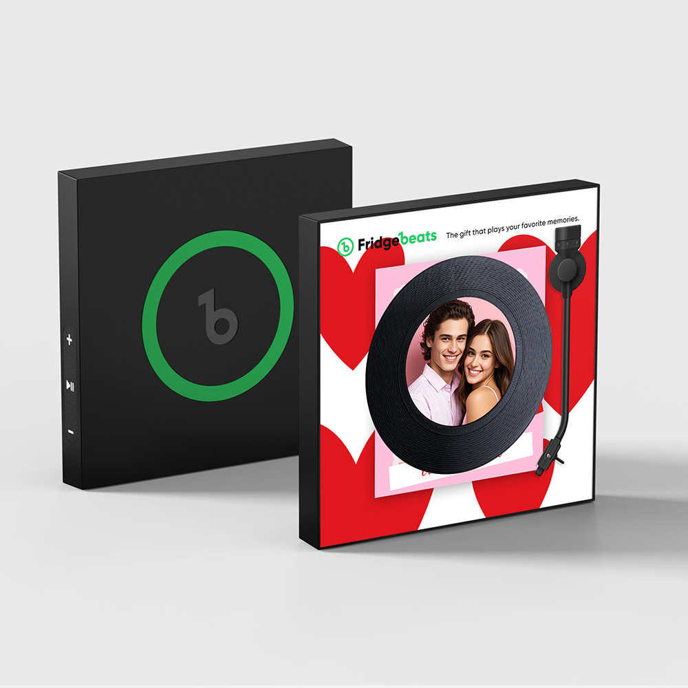 Upgraded Personalized Music Fridge Magnet That Play Songs Record Supports 1-6 Songs Couple's Gifts for Lover