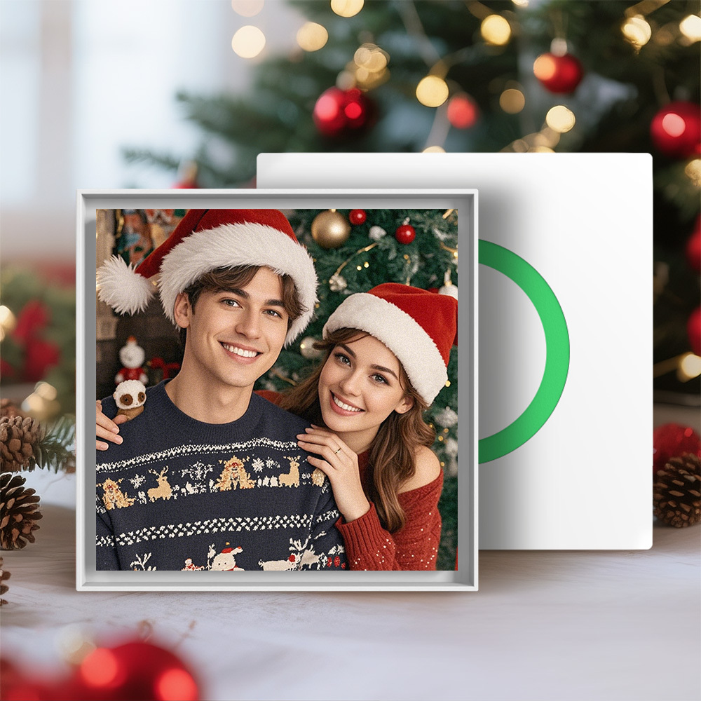 Custom Music & Photo Fridge Magnet Can Customize 1-6  Frame Art and Songs Personalized Photo Song That Can Play Music Christmas Gifts for Her - Fridgebeatsca