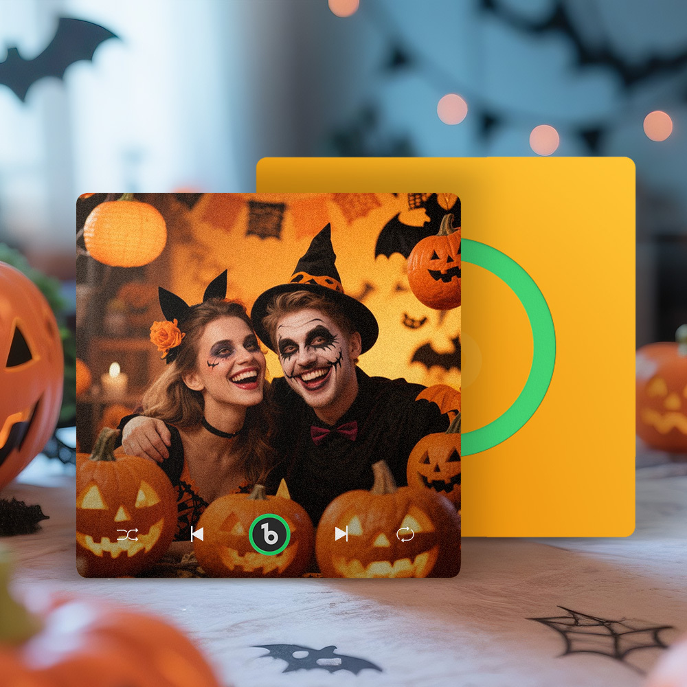 Custom Music & Photo Fridge Magnet Supports Bluetooth Connectivity Custom Music Fridge Magnet Couple Gift  Singing Refrigerator Magnet Halloween Gift for Him - Fridgebeatsca