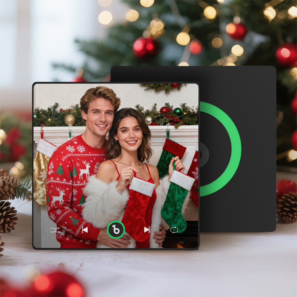 Custom Music & Photo Fridge Magnet Supports Bluetooth Connectivity Custom Music Fridge Magnet Couple Gift  Singing Refrigerator Magnet Christmas Gift for Him