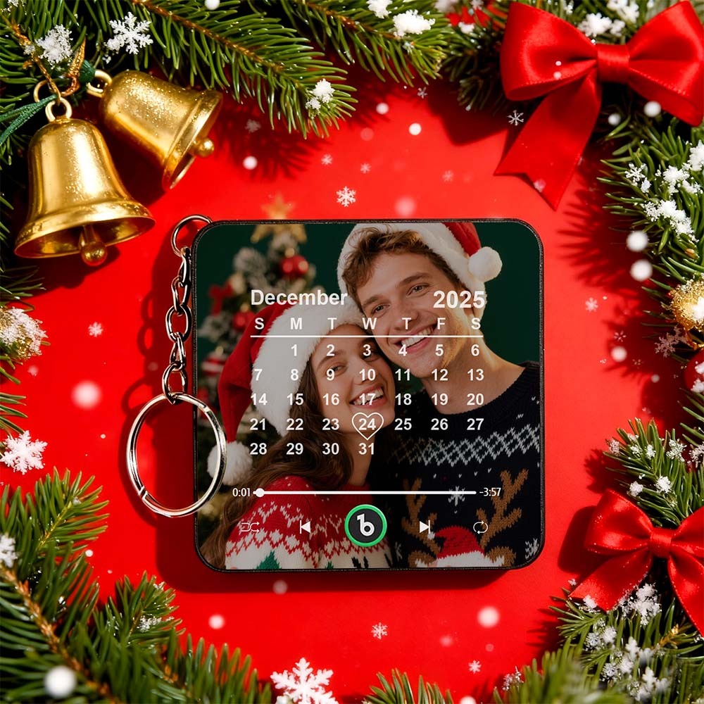 Custom Mini Music Fridge Magnet Keychain Personalized Song Fridge Magnet That Can Play Music Magnet Calendar Music Keychain Christmas Gifts for Couple - Fridgebeatsca