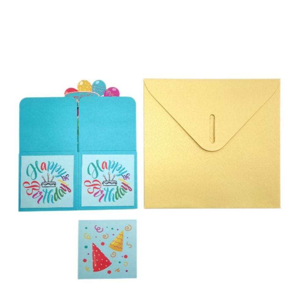 Birthday Pop Up Box Card Birthday Balloons 3D Pop Up Greeting Card - GiftLab