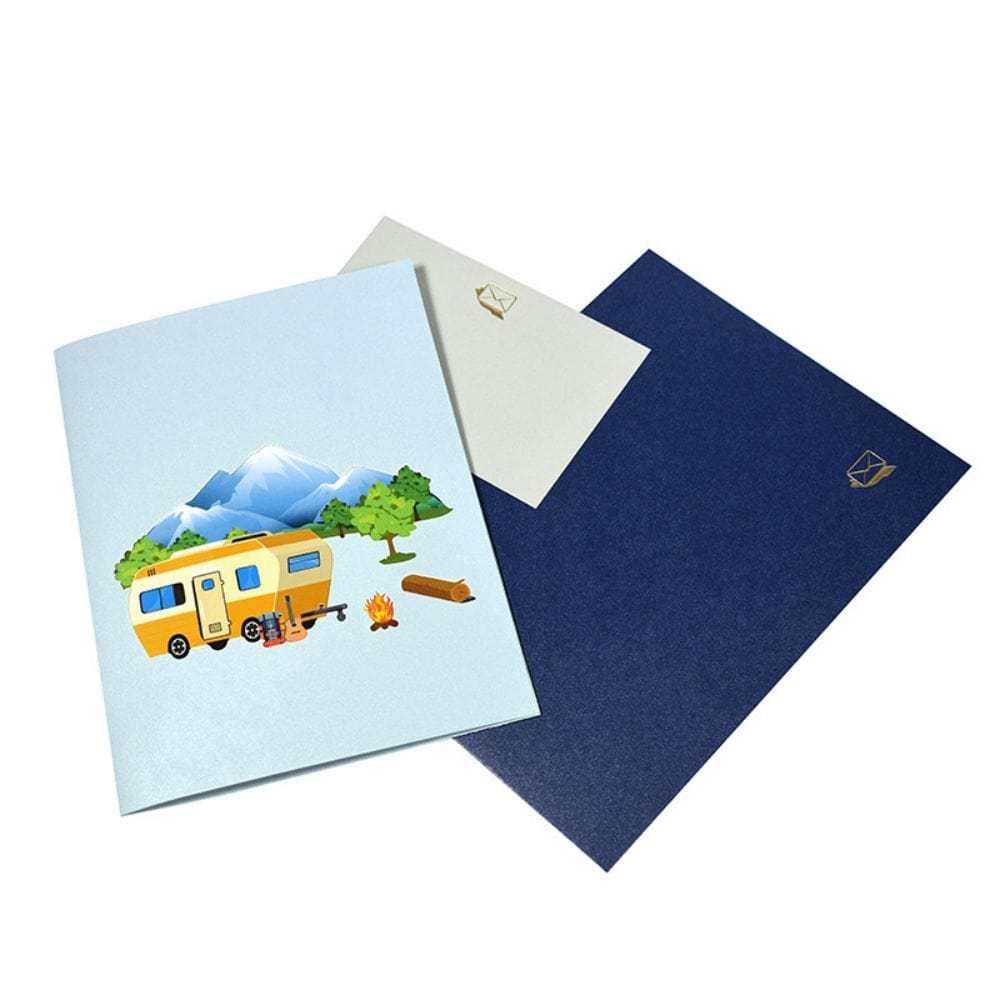 RV Travel 3D Pop Up Greeting Card for Travel Lover - GiftLab
