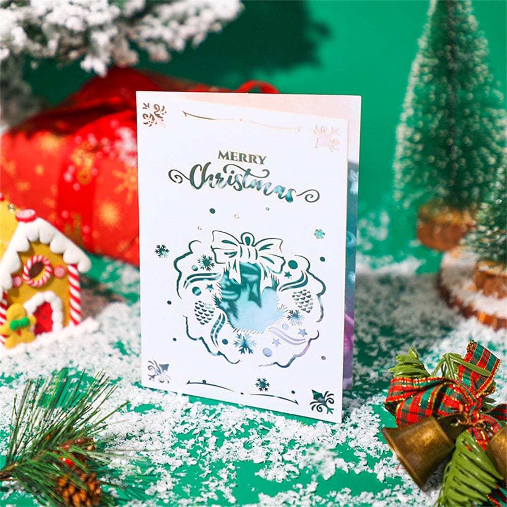 Christmas 3D Pop Up Card Hollow Christmas Greeting Card - GiftLab