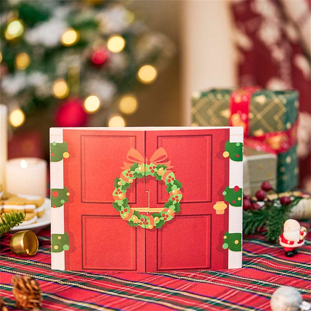 Double Opened Christmas 3D Pop Up Card Christmas Family Greeting Card - GiftLab