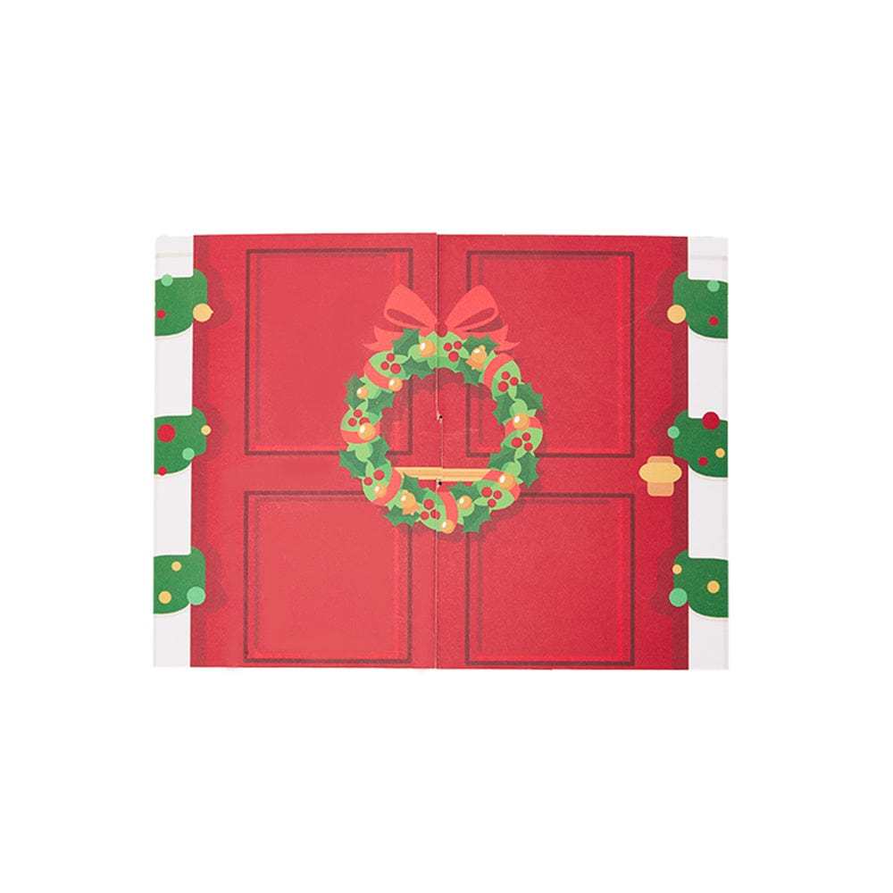 Double Opened Christmas 3D Pop Up Card Christmas Family Greeting Card - GiftLab