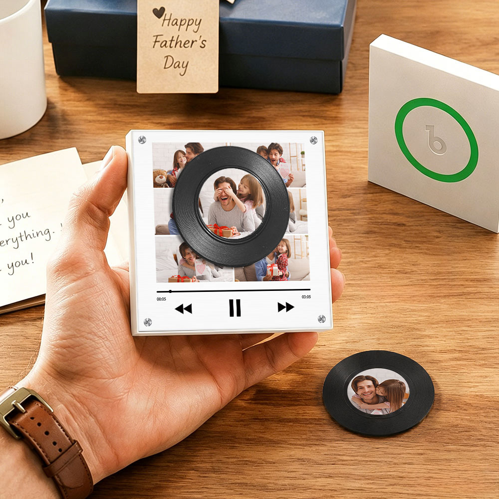 Personalized Vinyl Record Music Fridge Magnet Custom Photo & Song Playback Magnet, Retro Music Wall Decor Gift for Fans The 2026 Global Football Festival - Fridgebeatsca