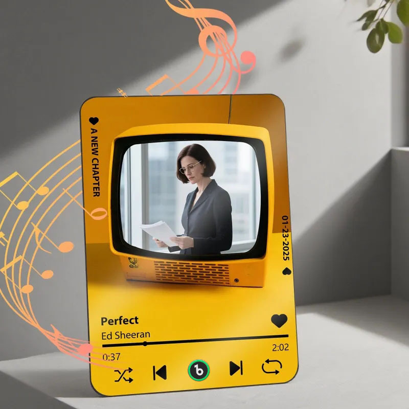Custom Music Photo Plaques Personalized Music Plaque Can Play Songs Gift for Lover - Fridgebeatsuk