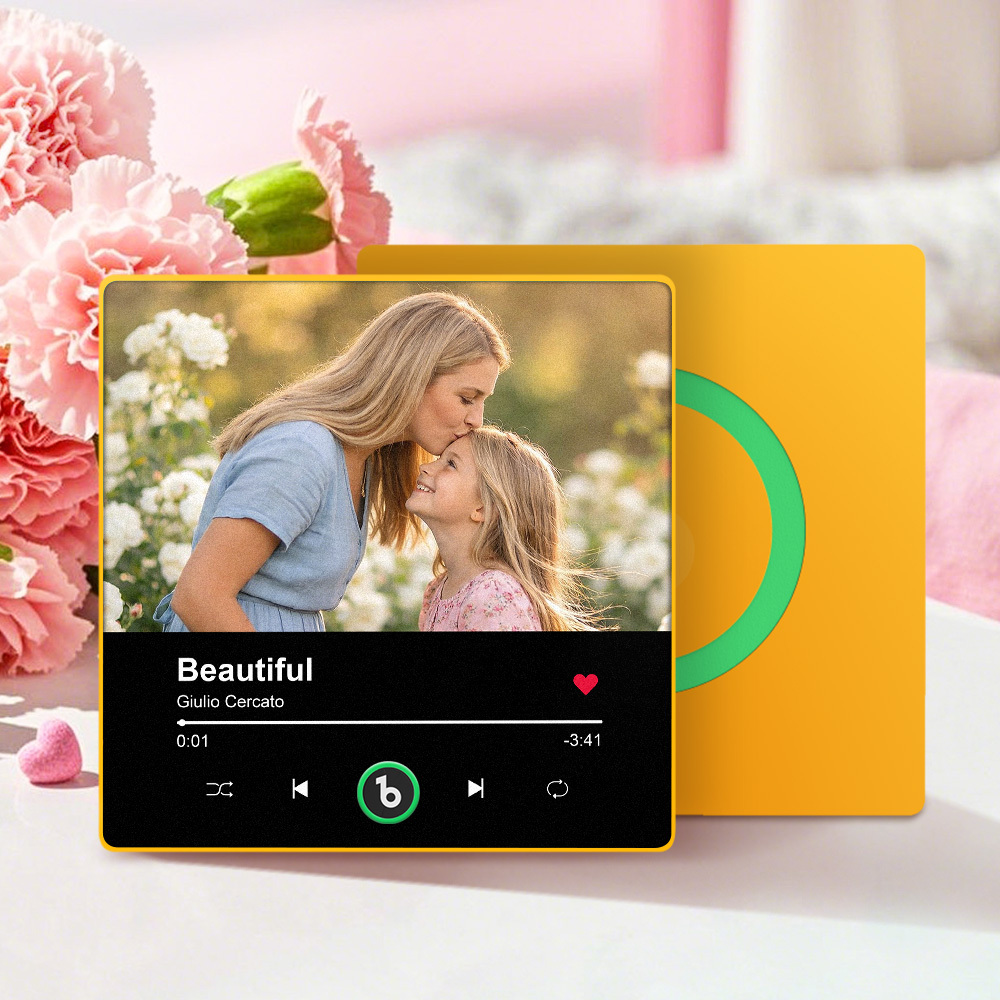 Personalized Photo Music Fridge Magnet Playable Song Keepsake Gift Mother's Day Gifts - Fridgebeatsuk