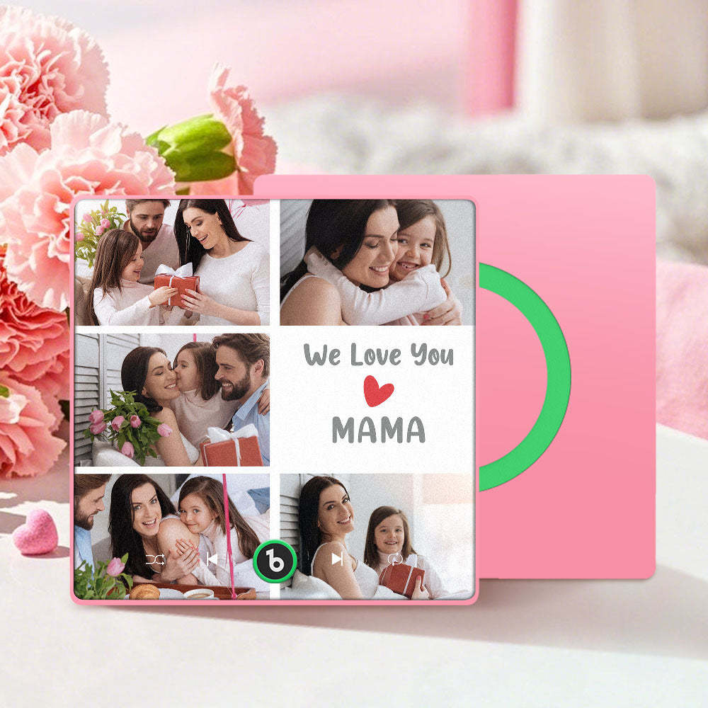 Personalised Music Fridge Magnets That Plays Music with 5 Photos Mother's Day Gifts for Mum We Love You MAMA - Fridgebeatsuk