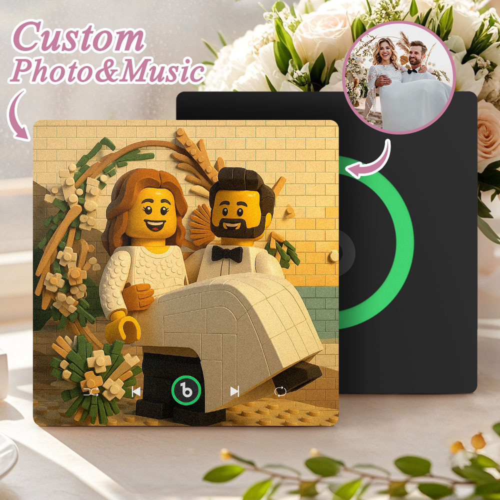 Custom Music Fridge Magnet Personalized Photo Various Cartoon Style Song Magnet That Can Play Songs Wedding Gifts Anniversary Gifts for Couple - Fridgebeatsuk