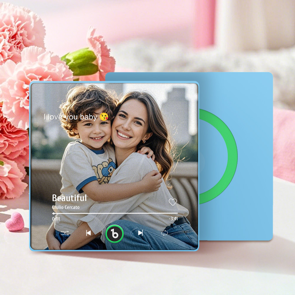Custom Music Gift Fridge Magnet Custom Photo Music Box Music Box Play Song Photo Music Magnet Mother's Day Gift - Fridgebeatsuk