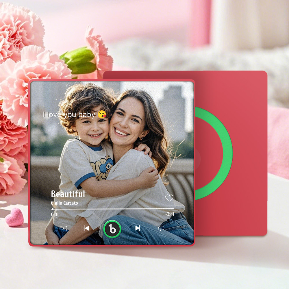 Custom Music Gift Fridge Magnet Custom Photo Music Box Music Box Play Song Photo Music Magnet Mother's Day Gift - Fridgebeatsuk