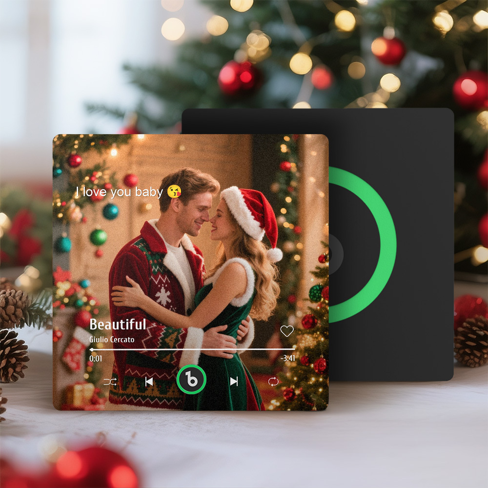 Custom Music Gift Fridge Magnet Custom Photo Music Box Music Box Play Song Photo Music Magnet Christmas Gifts for Couple - Fridgebeatsuk