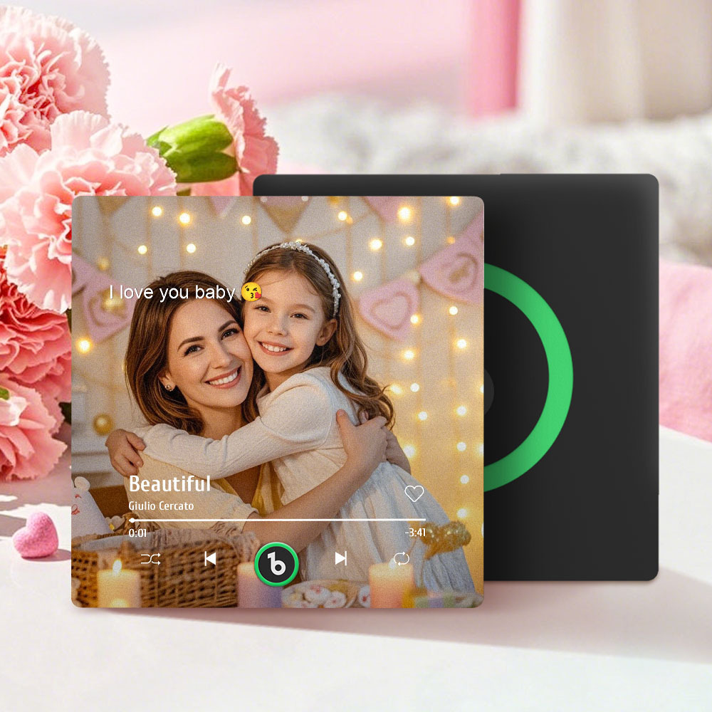 Custom Music Gift Fridge Magnet Custom Photo Music Box Music Box Play Song Photo Music Magnet Mother's Day Gift - Fridgebeatsuk