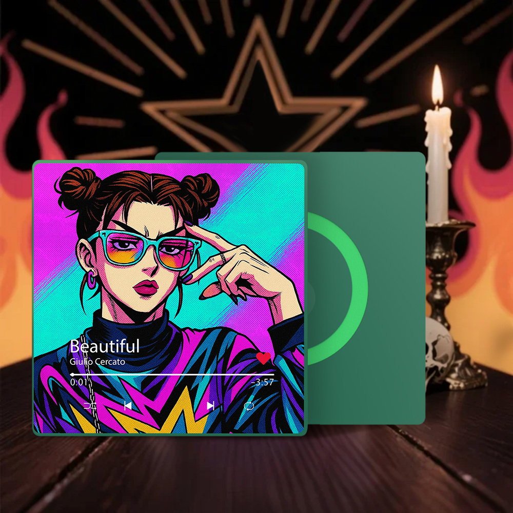 Custom Anime-style Music Fridge Magnet and Photo with Colorful Frame Music Wall Photo Sticker Music Movement That Can Be Played - Fridgebeatsuk