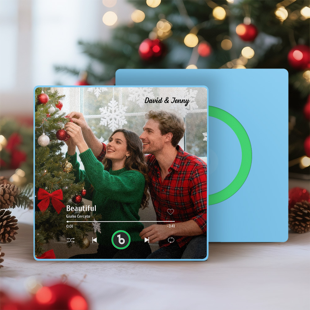 Custom Music Fridge Magnet Custom Colorful Frame Album Fridge Magnet Music Wall Photo Sticker Song Magnets That Can Play Music Christmas Gifts - Fridgebeatsuk