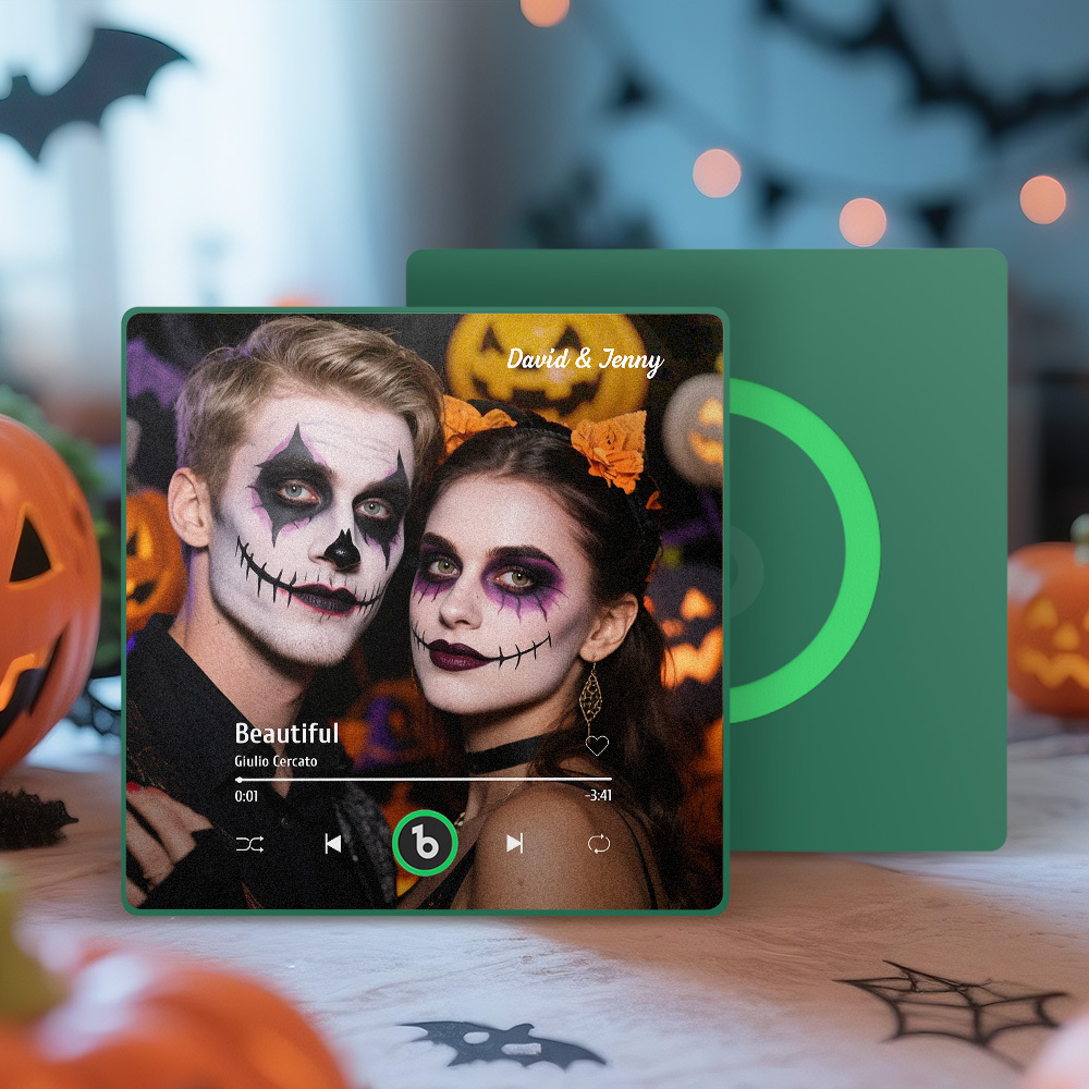 Custom Music Fridge Magnet Custom Colorful Frame Album Fridge Magnet Music Wall Photo Sticker Song Magnets That Can Play Music Halloween Gifts - Fridgebeatsuk