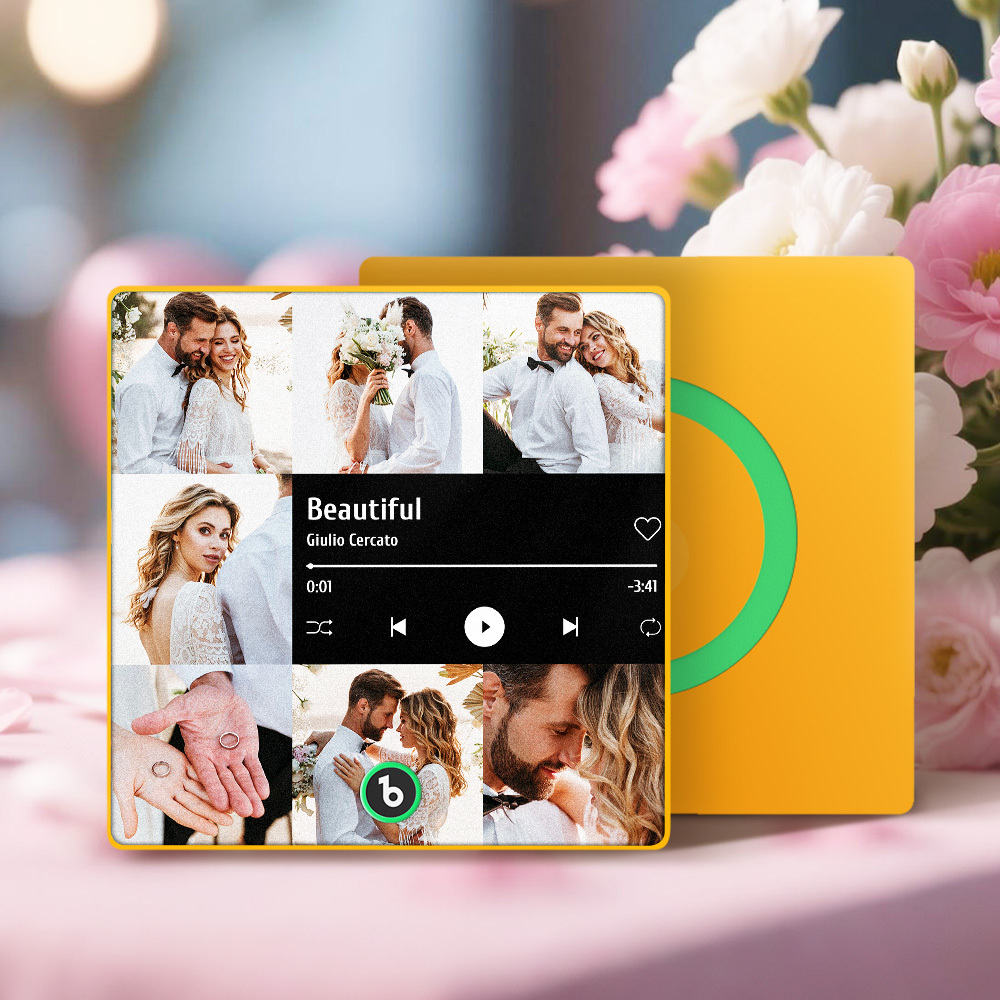 Personalized Music Fridge Magnet Plays Custom Music Fridge Magnet Couple Gifts with Photo Home Decor Best Gift for Boyfriend Girlfriend - Fridgebeatsuk