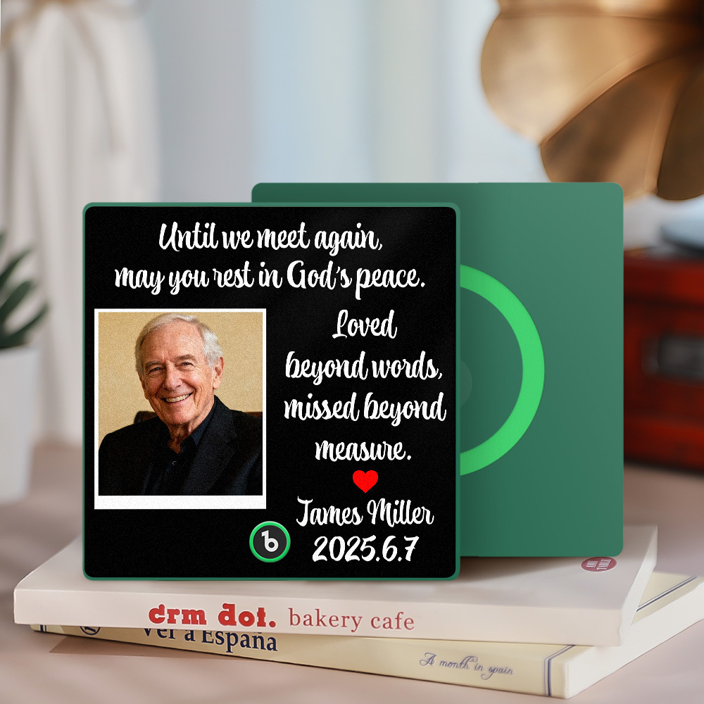 Memorial Song Magnet Custom Photo Magnet with Music Player Personalized Loss Gifts Sympathy Gift Always Loved Picture Fridge Magnet - Fridgebeatsuk