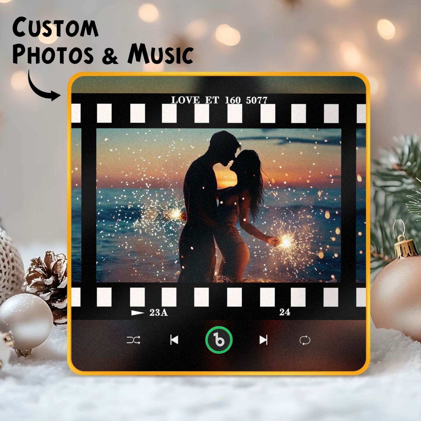 Custom Music Fridge Magnets Slide Viewer Style Custom Music Picture And Lettering For Her - Fridgebeatsuk