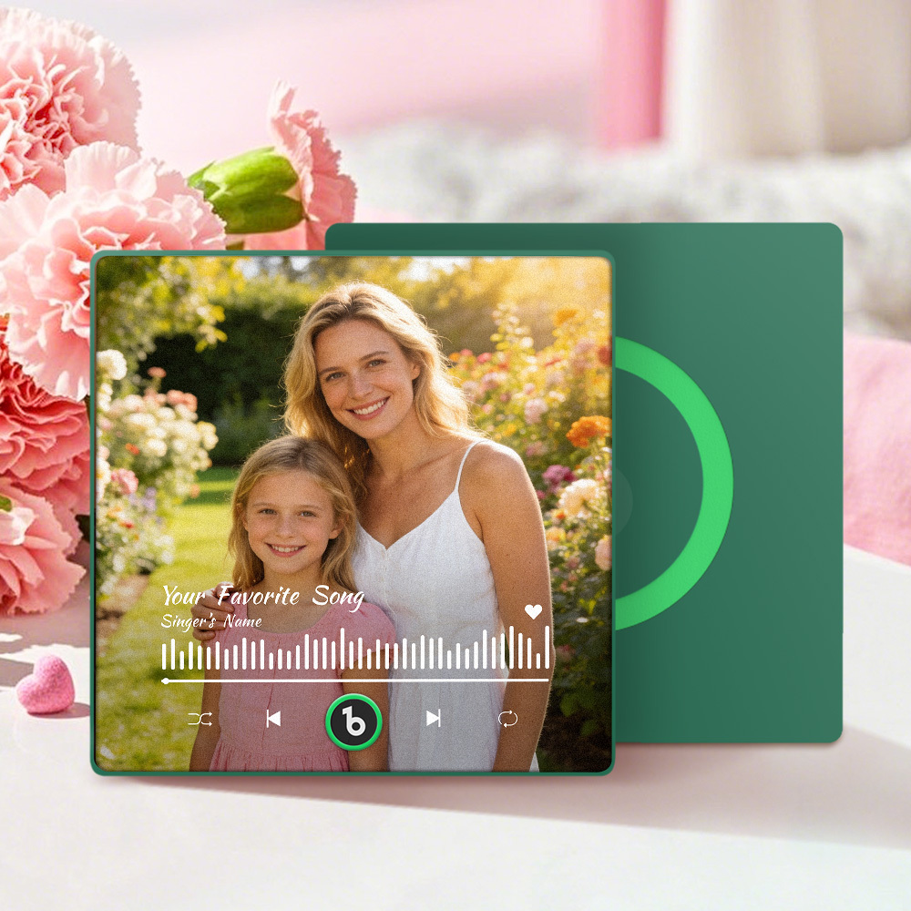 Personalized Song Fridge Magnet Custom Fridge Magnet With Music and Photo Mother's Day Gift - Fridgebeatsuk