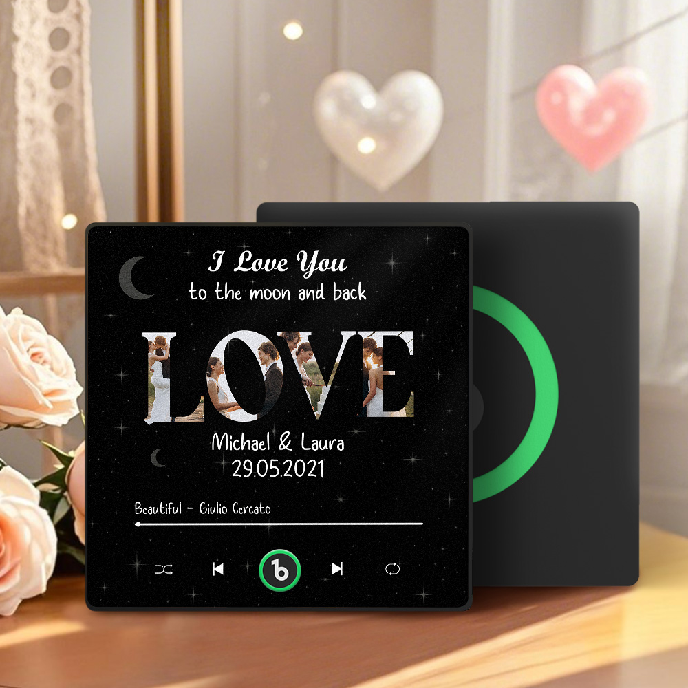 Custom Music Fridge Magnet Personalized Love Photos Song Magnet Valentine's Day Anniversary Gift for Lover