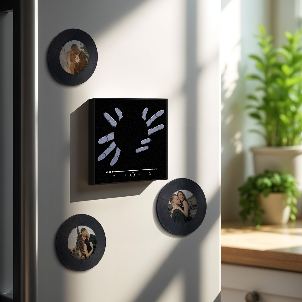 Custom Music Fridge Magnet Can Customize 1-6 Songs and Photos Vinyl Records to Preserve Beautiful Gifts - Fridgebeatsuk