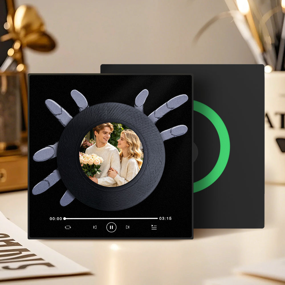 Custom Music Fridge Magnet Can Customize 1-6 Songs and Photos Vinyl Records to Preserve Beautiful Gifts - Fridgebeatsuk