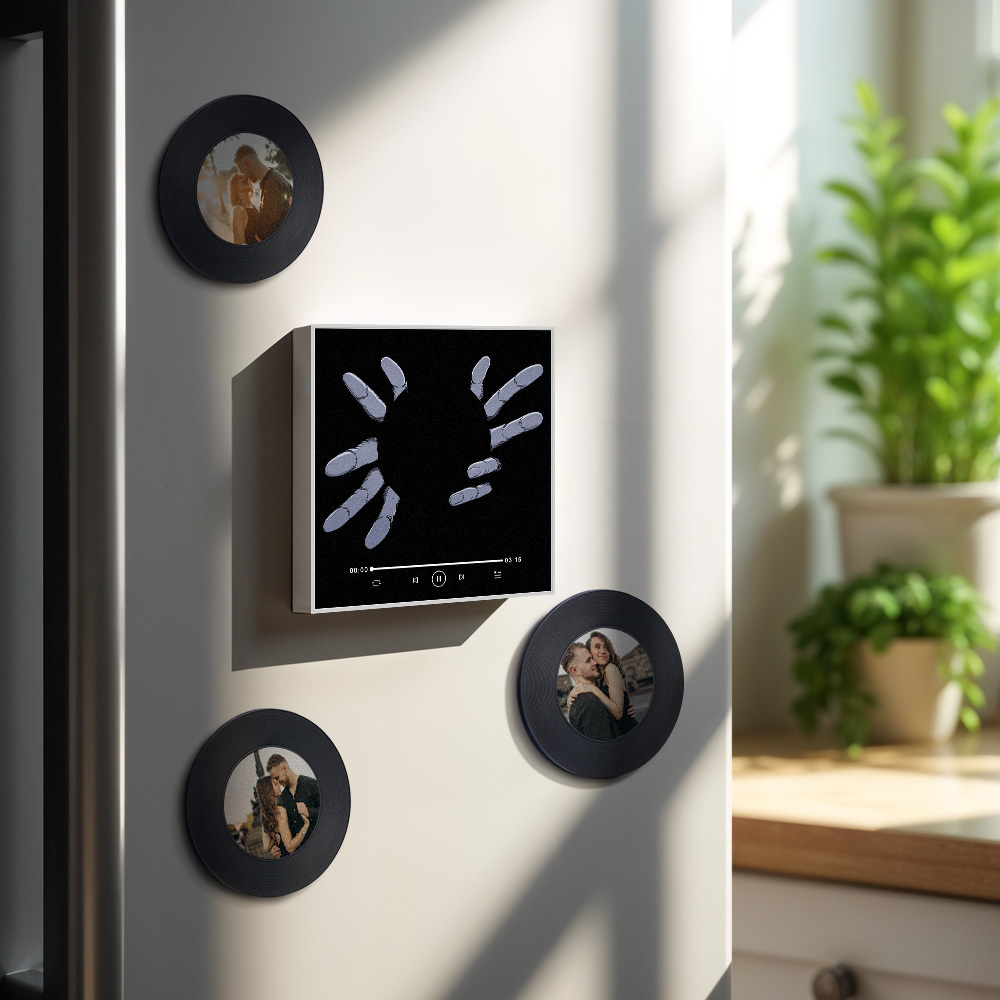 Custom Music Fridge Magnet Can Customize 1-6 Songs and Photos Vinyl Records to Preserve Beautiful Gifts - Fridgebeatsuk