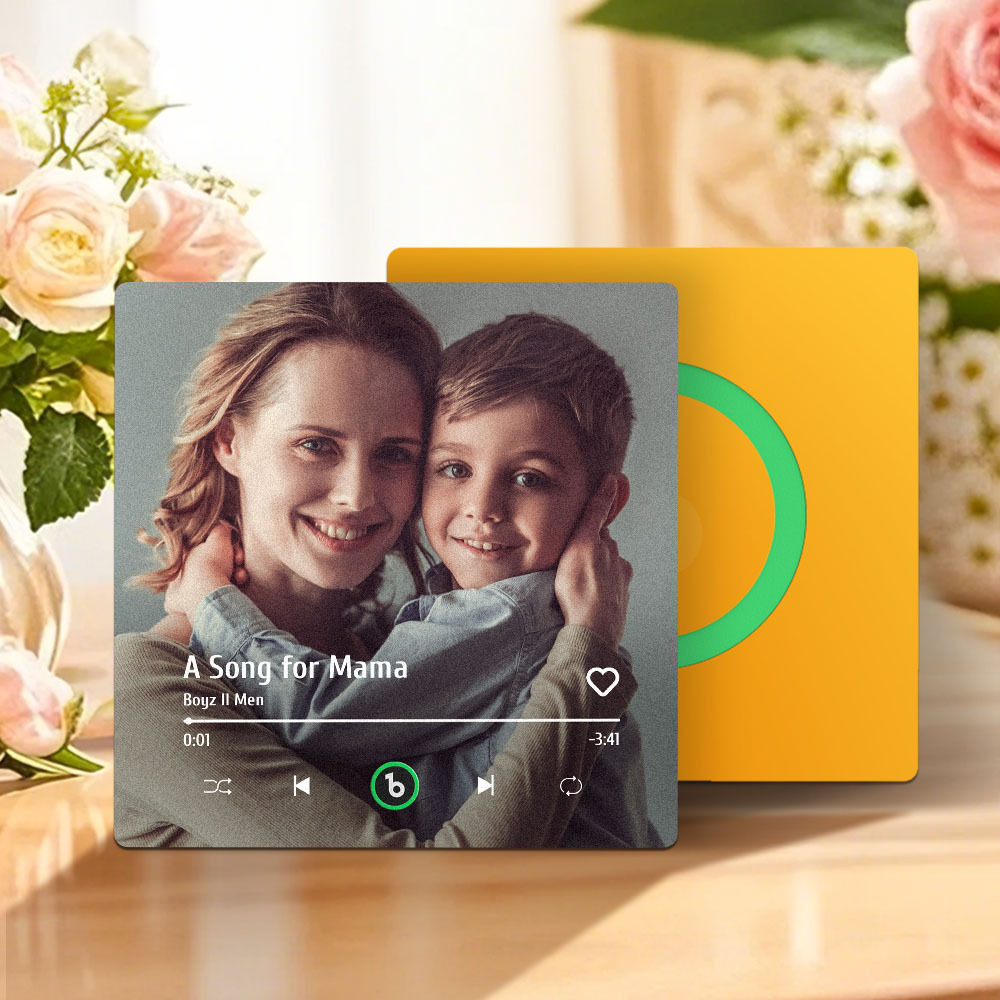 Custom Music And Photo Fridge Magnet That Plays Music Mother's Day Gifts 