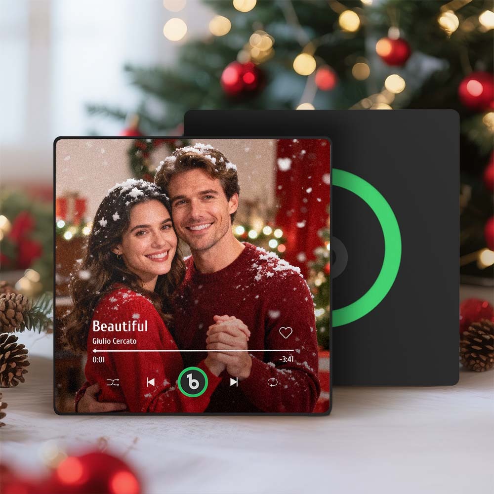 Custom Music Photo Fridge Magnet Personalized Photo Music Fridge Magnet That Can Play Music Without Cellphone Supports Bluetooth Connectivity Christmas Gift for Her - Fridgebeatsuk