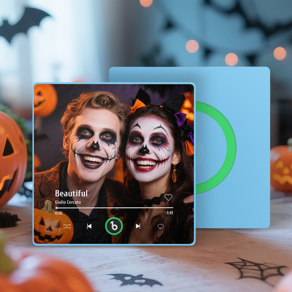 Custom Music Photo Fridge Magnet Personalized Photo Music Fridge Magnet That Can Play Music Without Cellphone Supports Bluetooth Connectivity Halloween Gift for Her - Fridgebeatsuk