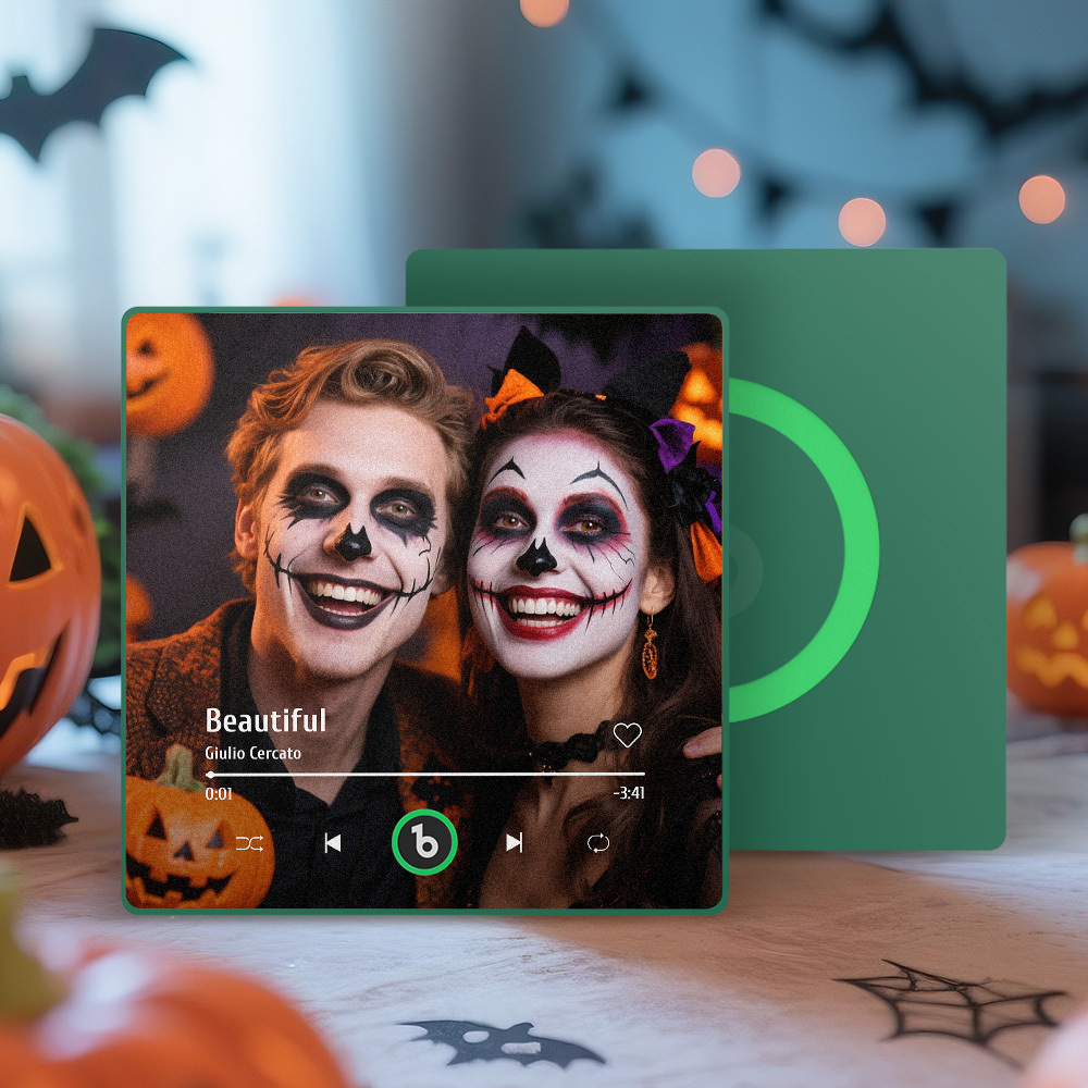 Custom Music Photo Fridge Magnet Personalized Photo Music Fridge Magnet That Can Play Music Without Cellphone Supports Bluetooth Connectivity Halloween Gift for Her - Fridgebeatsuk