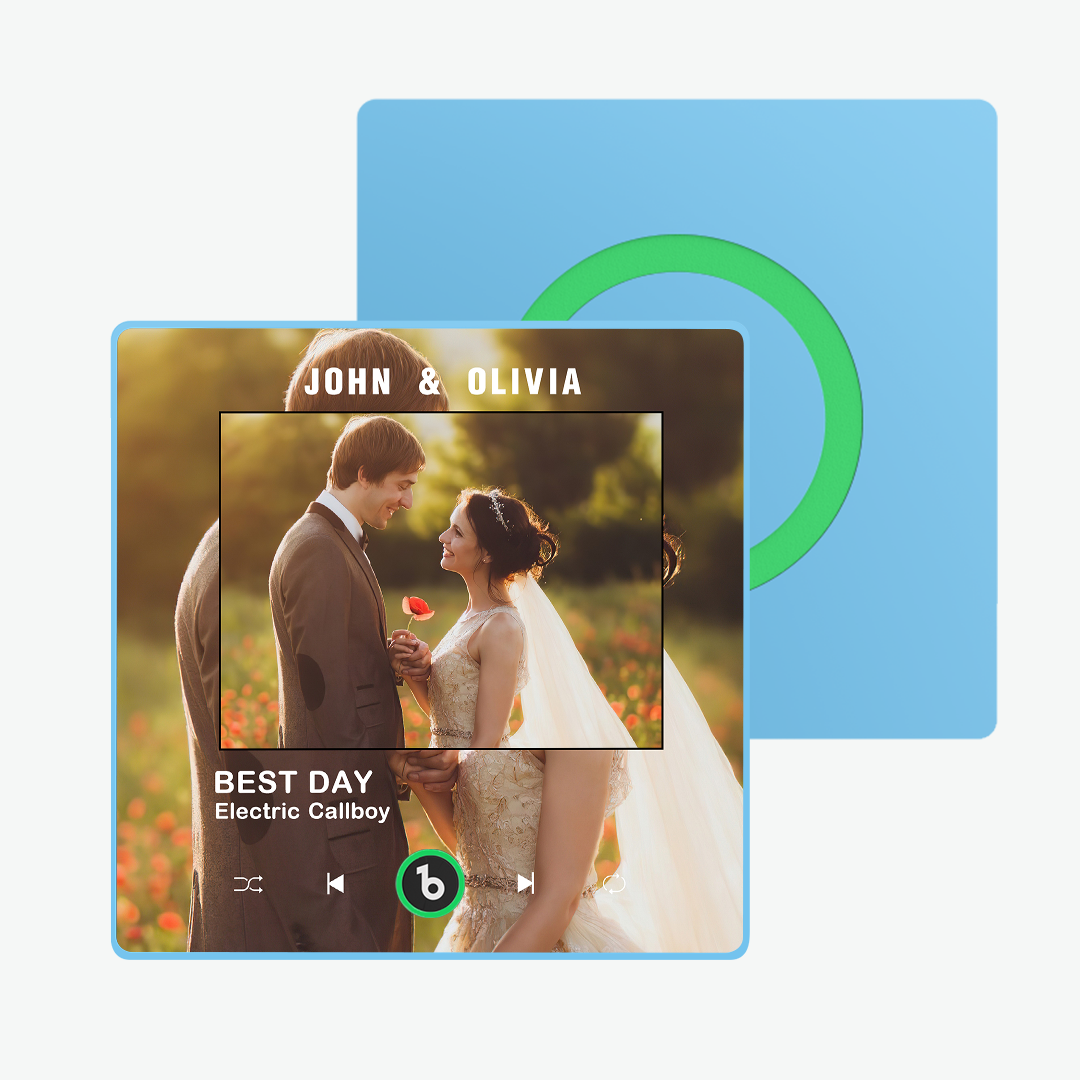 Custom Music, Photo and Text Fridge Magnet Supports Bluetooth Connectivity