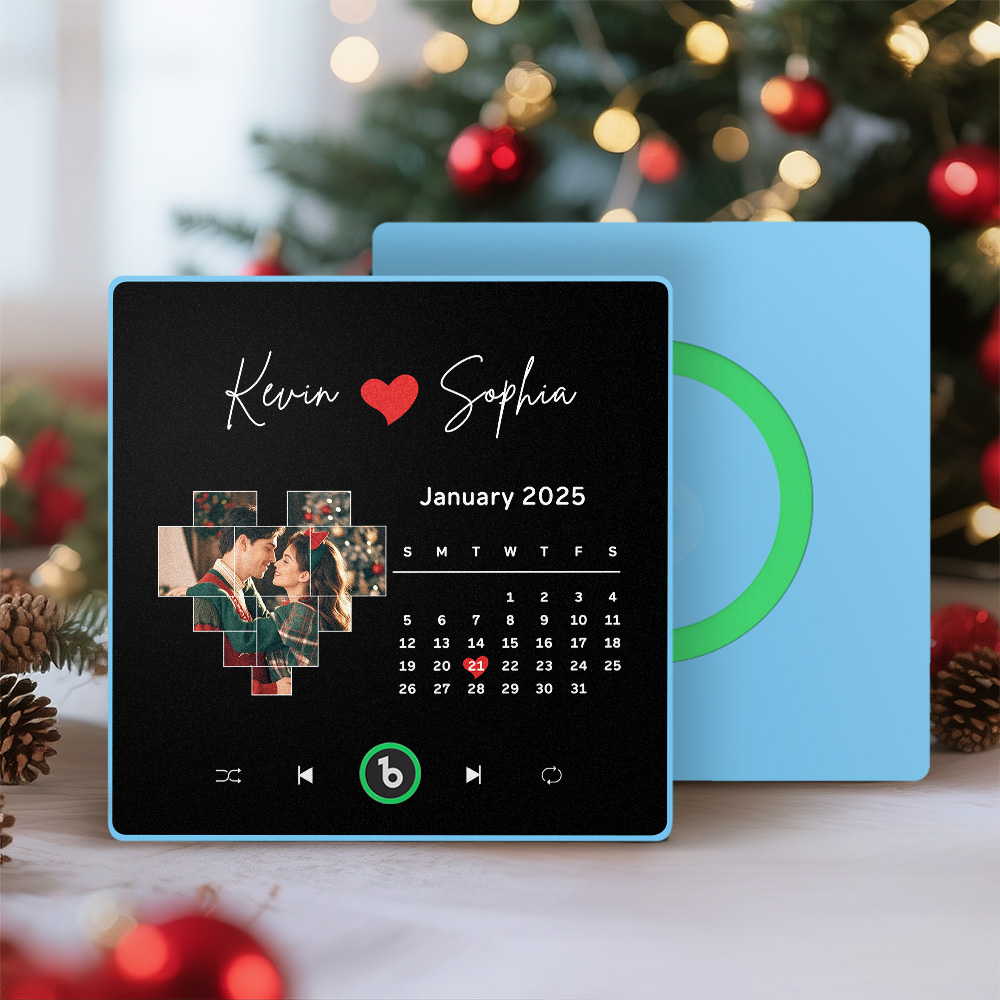 Custom Musical Fridge Magnets with Date Christmas Gifts for Lover - Fridgebeatsuk