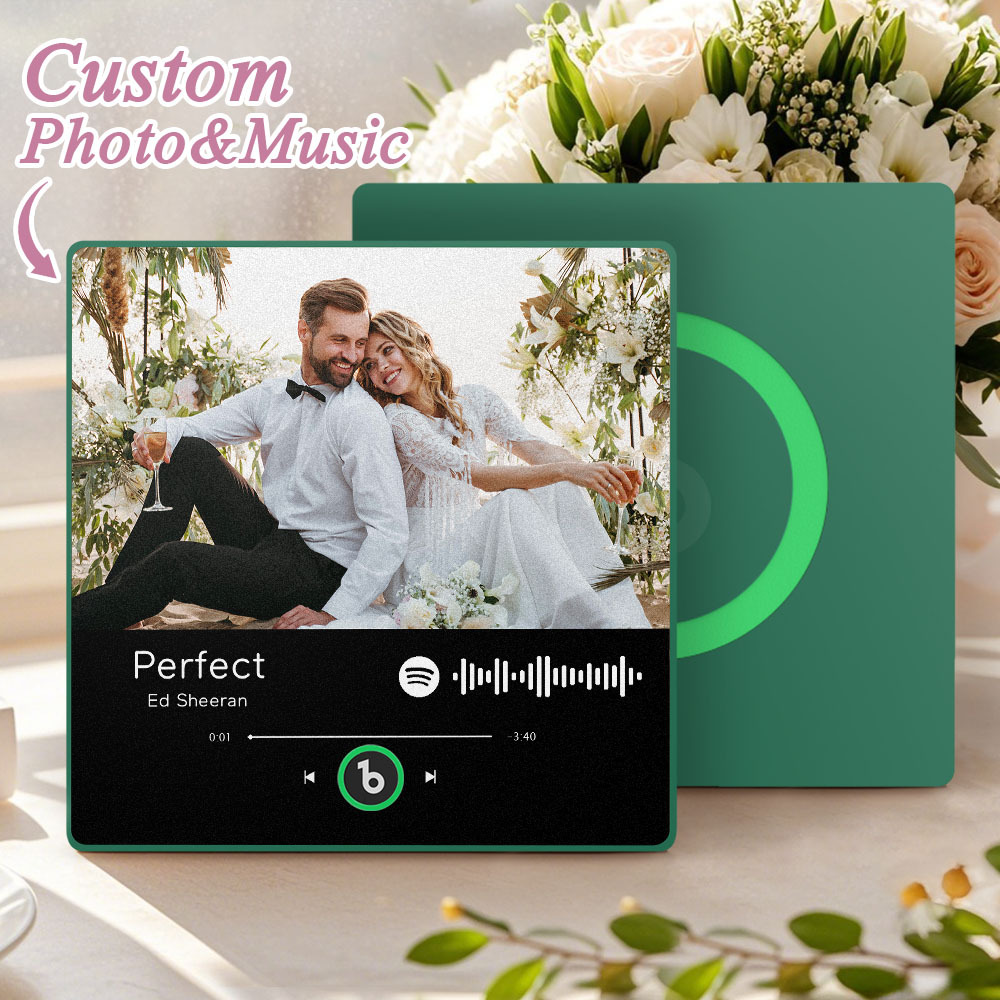 Custom Spotify Music Fridge Magnet Personalized Colorful Frame Album Fridge Magnet Music Wall Photo Sticker Song Magnets That Can Play Music Wedding Gifts for Her - Fridgebeatsuk