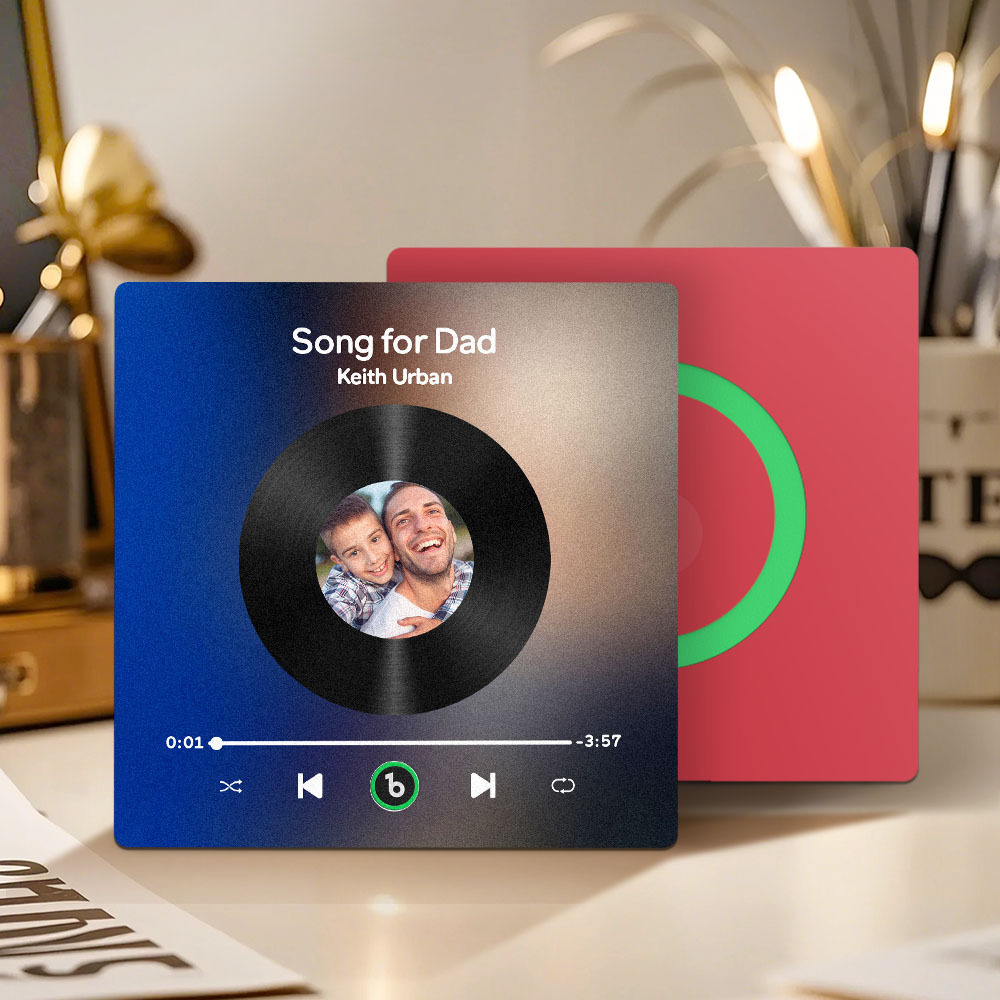 Custom Music & Photo Fridge Magnet FridgeBeats Pro Supports Bluetooth Connectivity Gift for Father - Fridgebeatsuk