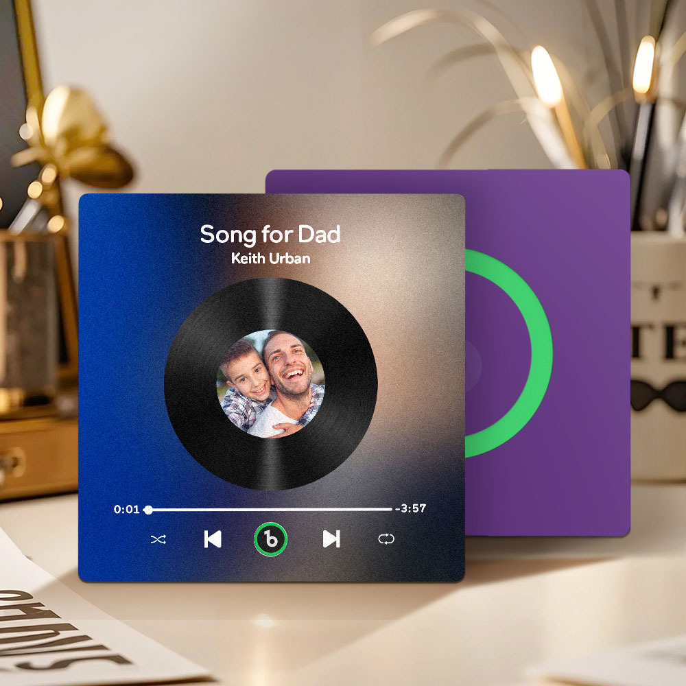 Custom Music & Photo Fridge Magnet FridgeBeats Pro Supports Bluetooth Connectivity Gift for Father - Fridgebeatsuk