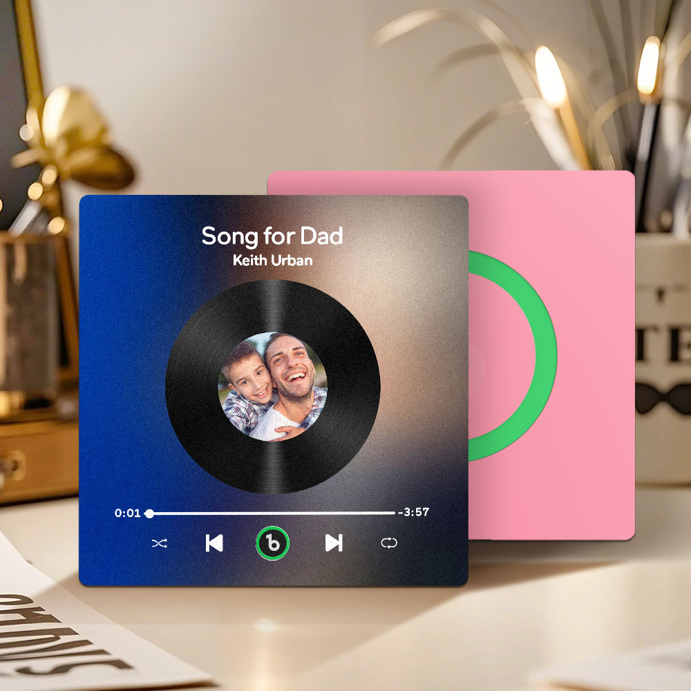 Custom Music & Photo Fridge Magnet FridgeBeats Pro Supports Bluetooth Connectivity Gift for Father - Fridgebeatsuk