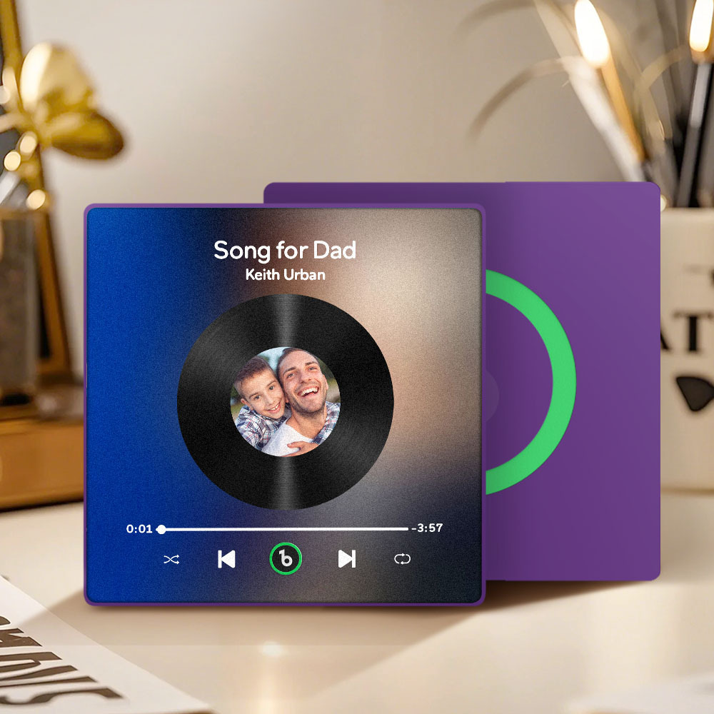 Custom Music & Photo Fridge Magnet FridgeBeats Pro Supports Bluetooth Connectivity Gift for Father - Fridgebeatsuk