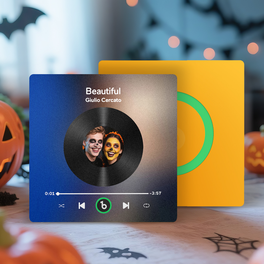 Custom Music Fridge Magnet Custom Colorful Frame Album Fridge Magnet Music Wall Photo Sticker Song Magnets That Can Play Music Halloween Gifts for Her - Fridgebeatsuk