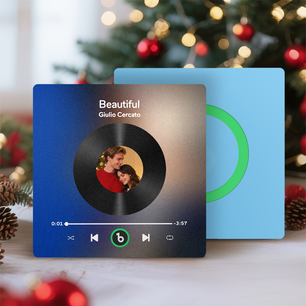 Custom Music Fridge Magnet Custom Colorful Frame Album Fridge Magnet Music Wall Photo Sticker Song Magnets That Can Play Music Christmas Gifts for Her - Fridgebeatsuk