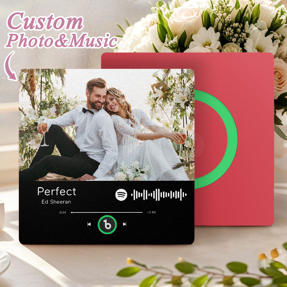 Custom Spotify Music Fridge Magnet Personalized Colorful Frame Album Fridge Magnet Music Wall Photo Sticker Song Magnets That Can Play Music Wedding Gifts for Her - Fridgebeatsuk