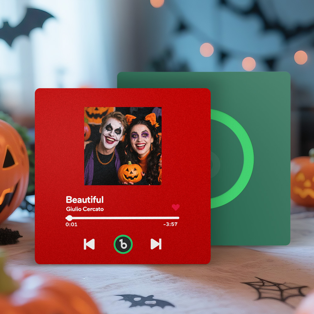 Custom Music Fridge Magnet Colorful Frame Personalized Album Fridge Magnet That Can Be Played Song Halloween Gift for Couple - Fridgebeatsuk