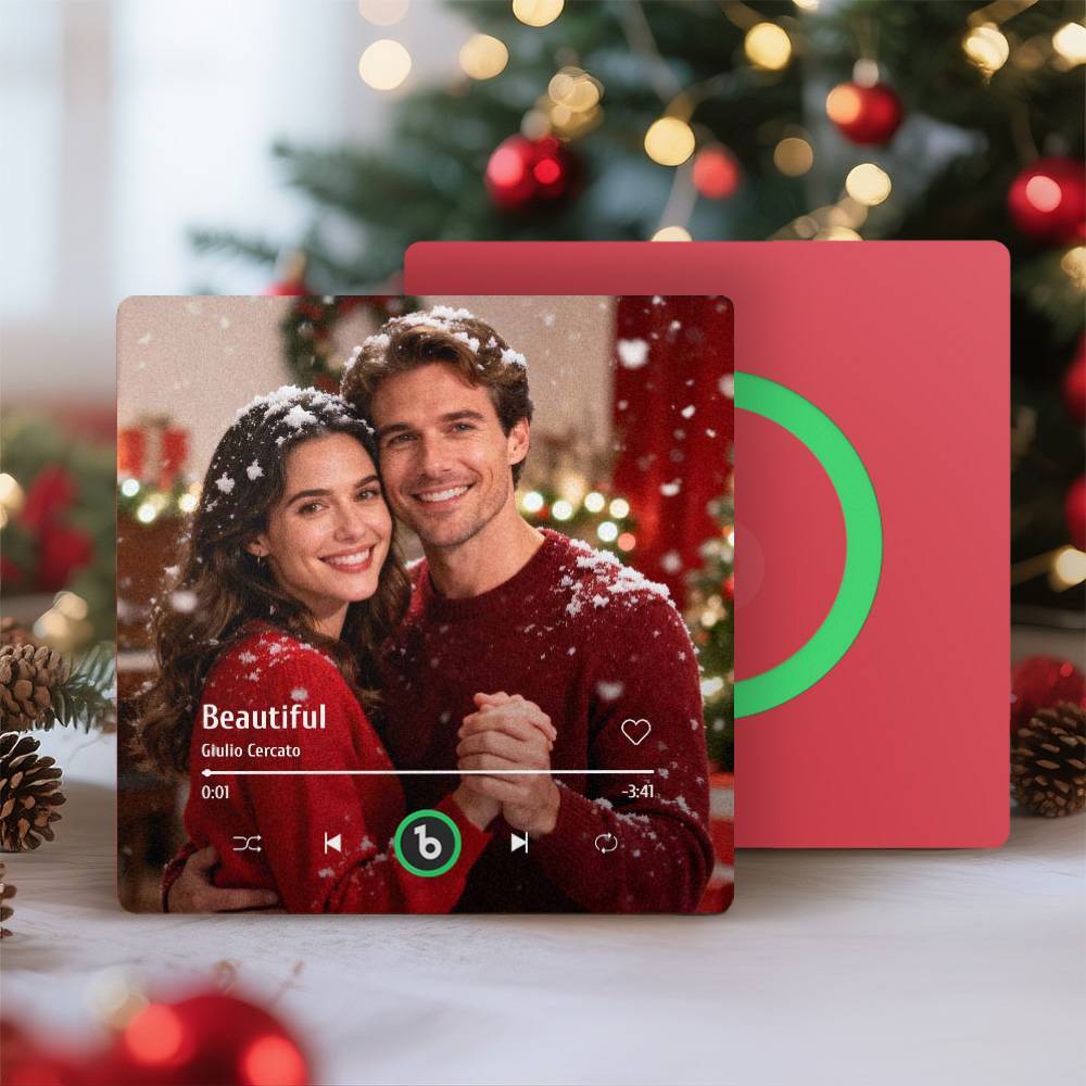 Custom Music Photo Fridge Magnet Personalized Photo Music Fridge Magnet That Can Play Music Without Cellphone Supports Bluetooth Connectivity Christmas Gift for Her - Fridgebeatsuk