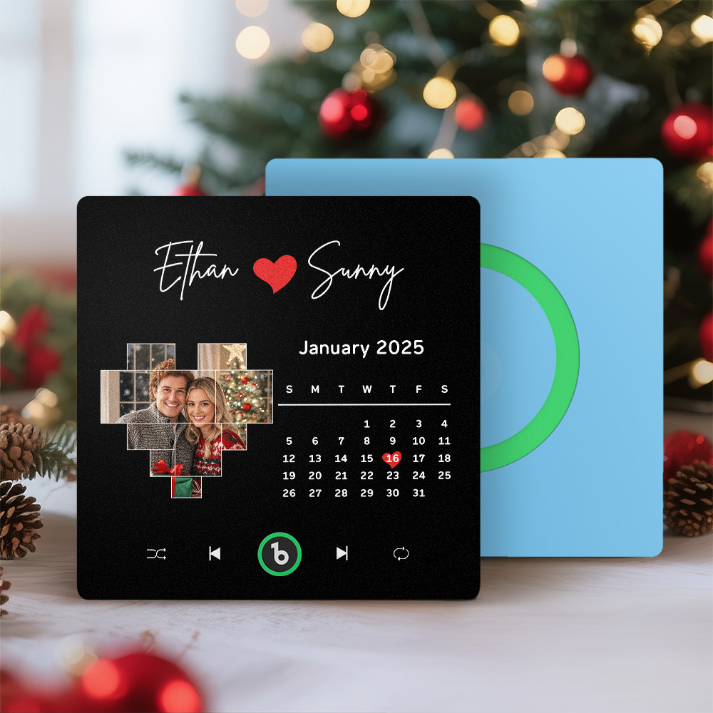 Custom Musical Fridge Magnets with Date Christmas Gifts for Lover - Fridgebeatsuk